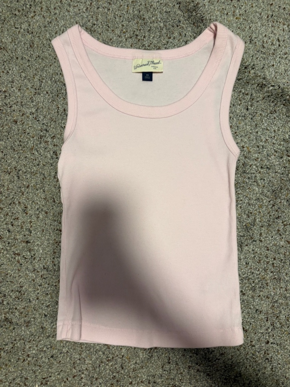 Light Pink Ribbed Tank Top